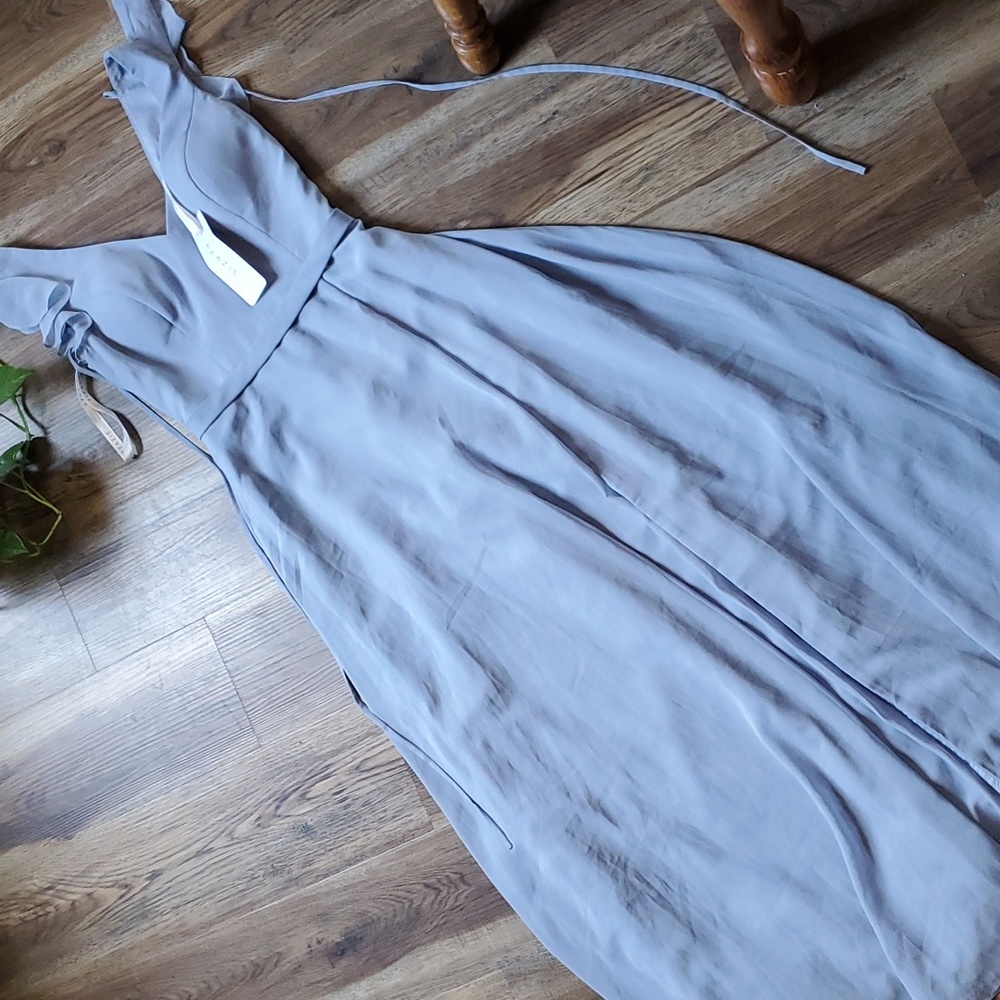 Dusty Blue size 10 Bridesmaid dress from Azazie